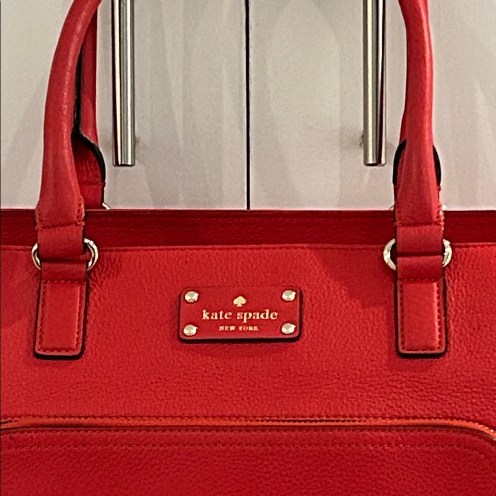 Kate Spade Red Tote Bag EUC - Picture 2 of 15